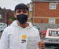 Nitin with Driving test pass certificate